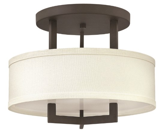 Picture of 60w Foyer Hampton MED Buckeye Bronze Semi-flush Mount