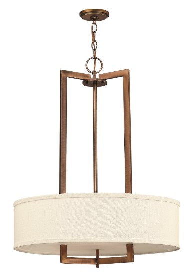 Picture of 100w Chandelier Hampton MED Brushed Bronze Inverted Pendant