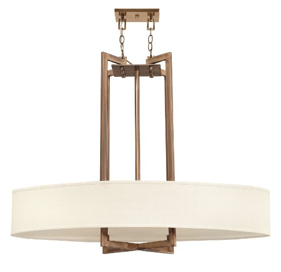 Picture of 100w Chandelier Hampton MED Brushed Bronze Inverted Pendant