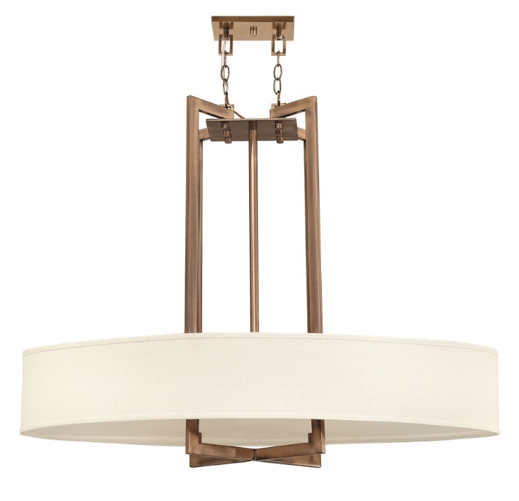 Picture of 100w Chandelier Hampton MED Brushed Bronze Inverted Pendant