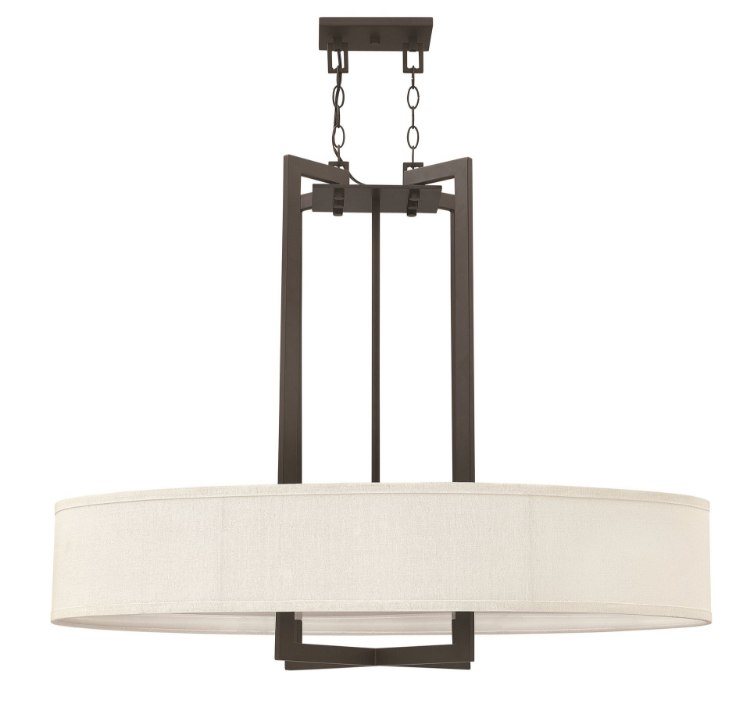 Picture of 100w Chandelier Hampton MED Buckeye Bronze Inverted Pendant