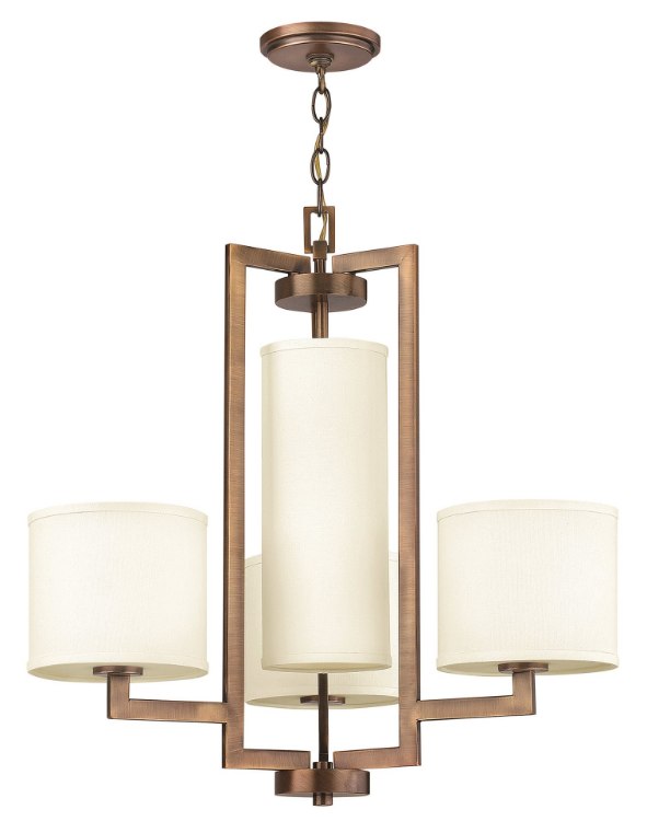 Picture of 100w Chandelier Hampton MED Brushed Bronze Single Tier