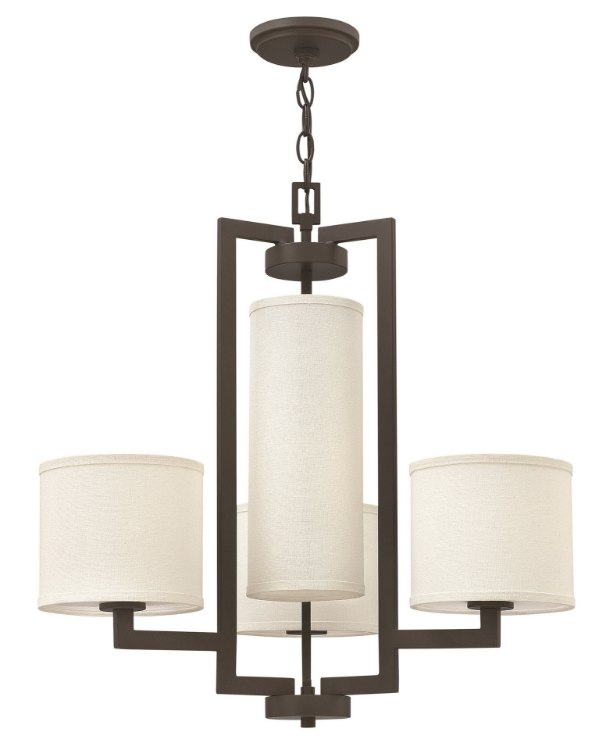Picture of 100w Chandelier Hampton MED Buckeye Bronze Single Tier