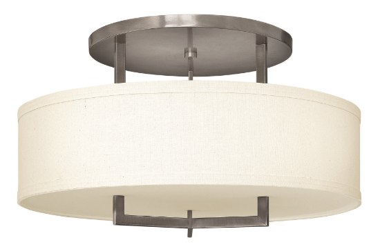 Picture of 100w Foyer Hampton MED Antique Nickel Semi-flush Mount