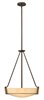 Foto para 48w Foyer Hathaway LED Etched Amber Olde Bronze Stem Hung Foyer