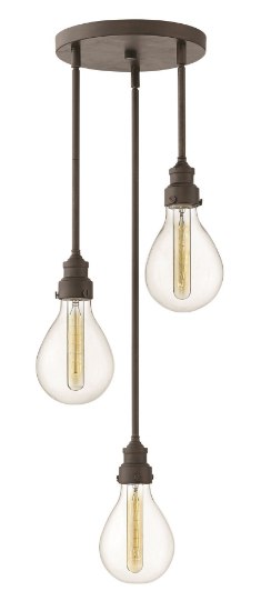 Foto para 60w Chandelier Denton MED Clear Industrial Iron Pendant Pan