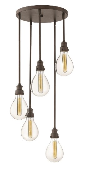 Picture of 60w Chandelier Denton MED Clear Industrial Iron Pendant Pan