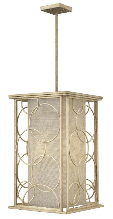 Picture of 60w Foyer Flourish CAND Silver Leaf Stem Hung Foyer