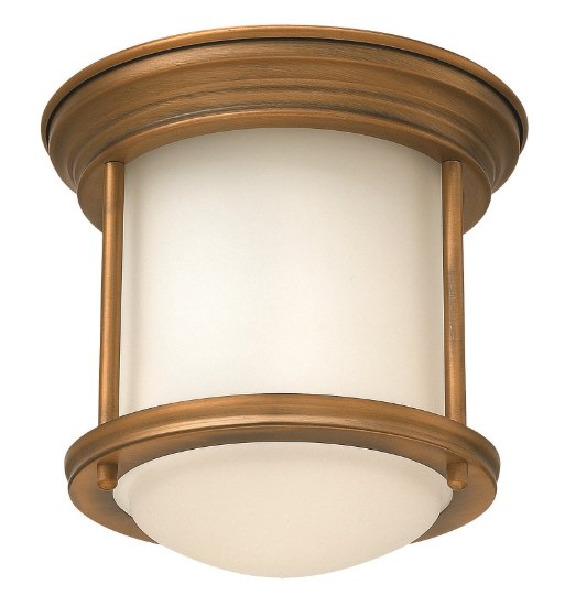 Picture of 100w Foyer Hadley MED Etched Opal Brushed Bronze Flush Mount