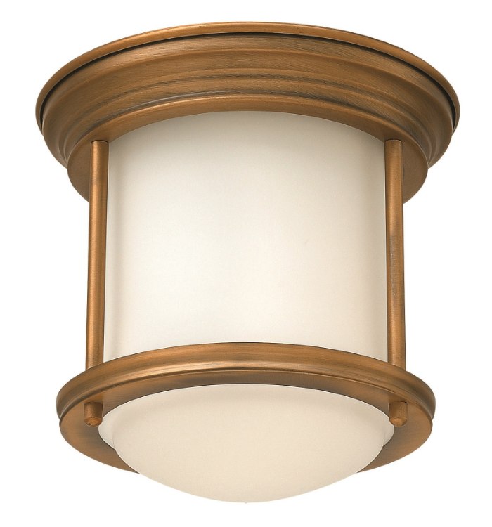 Foto para 15w Foyer Hadley LED Etched Opal Brushed Bronze Flush Mount