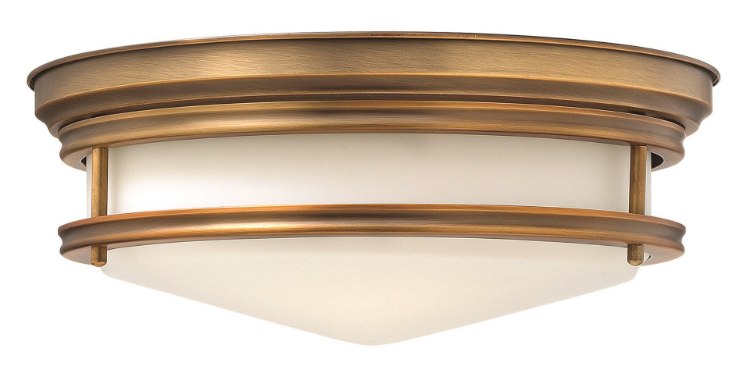 Foto para 32w Foyer Hadley LED Etched Opal Brushed Bronze Flush Mount