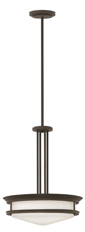 Picture of 26w Foyer Hadley GU24 Etched Opal Oil Rubbed Bronze Inverted Pendant