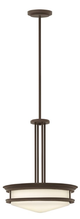 Picture of 64w Foyer Hadley LED Etched Opal Oil Rubbed Bronze Inverted Pendant
