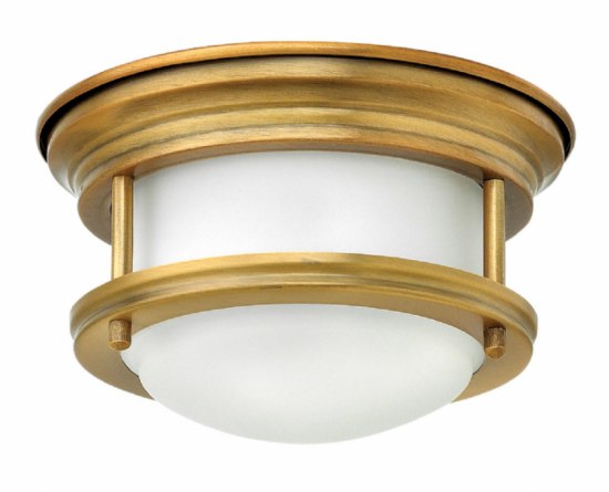 Foto para 16w Foyer Hadley LED Etched Opal Brushed Bronze Flush Mount