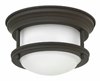 Foto para 16w Foyer Hadley LED Etched Opal Oil Rubbed Bronze Flush Mount