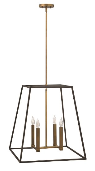 Picture of 60w Foyer Fulton CAND Bronze Stem Hung Pendant