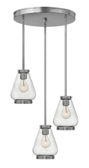 Foto para 100w Pendant Finley MED Clear Seedy Brushed Nickel Pendant Pairings