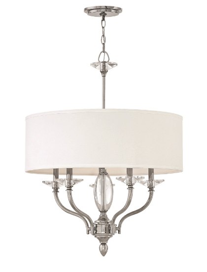 Foto para 60w Chandelier Surrey CAND Polished Nickel Single Tier