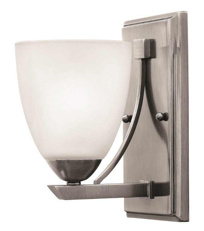 Picture of 100w Bath Pinnacle MED Clear Etched Antique Nickel Bath Sconce