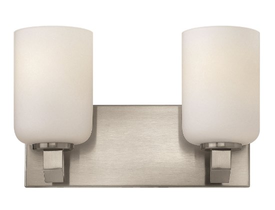 Picture of 100w Bath Skylar MED Etched Opal Brushed Nickel Bath Two Light