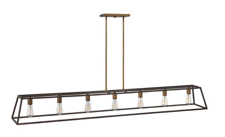 Picture of 100w Chandelier Fulton MED Bronze Stem Hung Linear