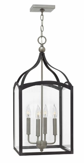 Foto para 60w Foyer Clarendon CAND Clear Aged Zinc Single Tier Foyer