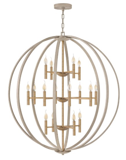 Picture of 60w Chandelier Euclid CAND Cement Gray Three Tier