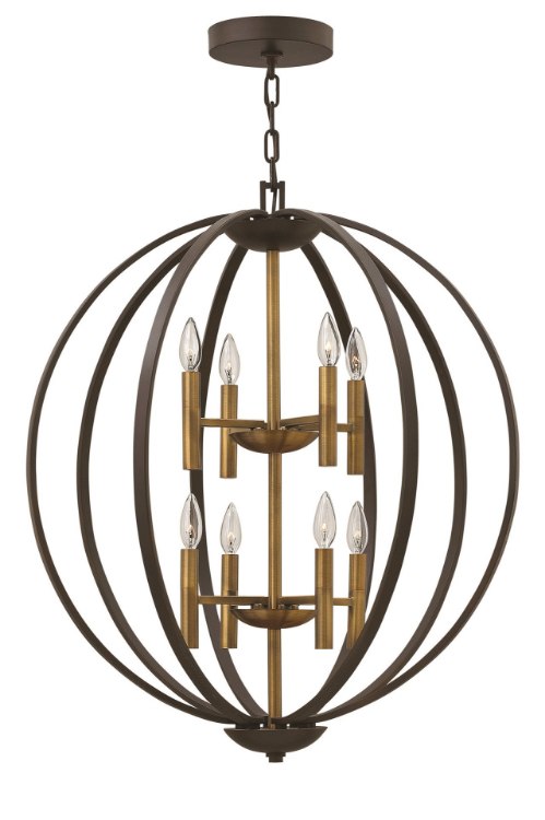 Foto para 60w Foyer Euclid CAND Spanish Bronze Two Tier Foyer