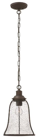 Picture of 100w Mini-Pendant Marlowe MED Clear Seedy Oil Rubbed Bronze