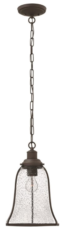 Foto para 100w Mini-Pendant Marlowe MED Clear Seedy Oil Rubbed Bronze