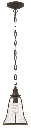 Picture of 100w Mini-Pendant Marlowe MED Clear Seedy Oil Rubbed Bronze