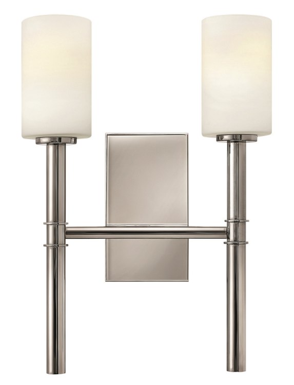 Foto para 100w Sconce Margeaux MED Etched Opal Polished Nickel Two Light Sconce