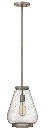 Picture of 100w Mini-Pendant Finley MED Clear Seedy Brushed Nickel