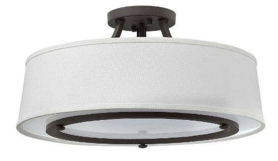 Picture of 100w Foyer Harrison MED Buckeye Bronze Semi-Flush Mount