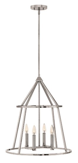 Foto para 60w Chandelier Middleton CAND Polished Nickel Stem Hung Pendant