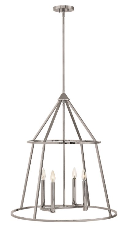 Picture of 60w Chandelier Middleton CAND Polished Nickel Stem Hung Pendant
