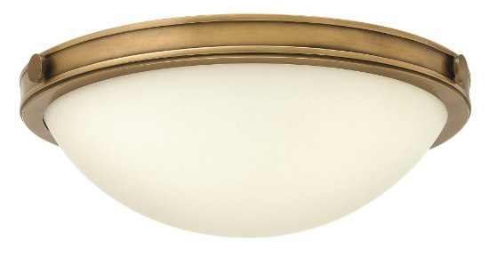 Foto para 40w Foyer Maxwell MED Etched Opal Heritage Brass Flush Mount