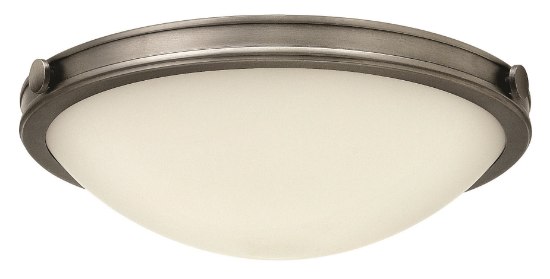 Picture of 60w Foyer Maxwell MED Etched Opal Antique Nickel Flush Mount