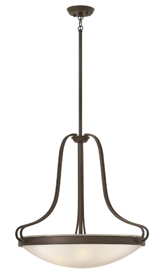 Picture of 100w Foyer Paxton MED Clear Etched Olde Bronze Inverted Pendant