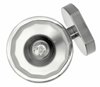 Picture of 60w Foyer Meridian G-9 Thick Faceted Clear Inside Etched Chrome Bath Semi-flush