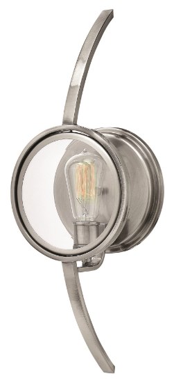 Foto para 100w Sconce Fulham MED Clear Beveled Polished Antique Nickel