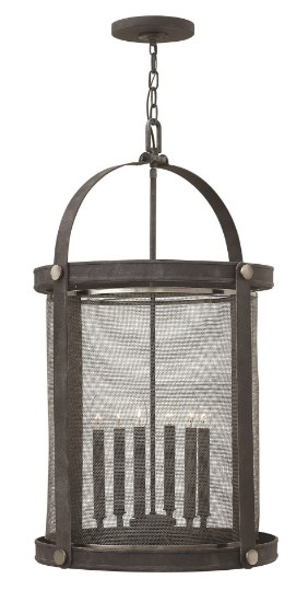 Picture of 60w Foyer Holden CAND Aged Zinc Single Tier Foyer