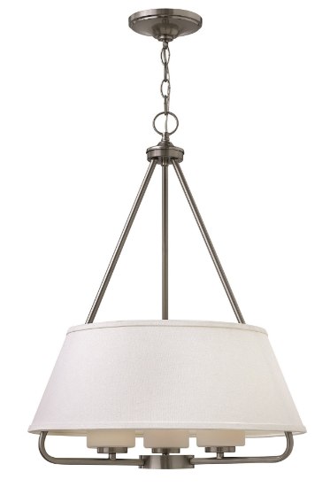 Picture of 100w Chandelier Cole MED Etched Opal Brushed Nickel Three Light