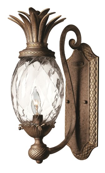 Picture of 60w Sconce Plantation CAND Clear Optic Pearl Bronze