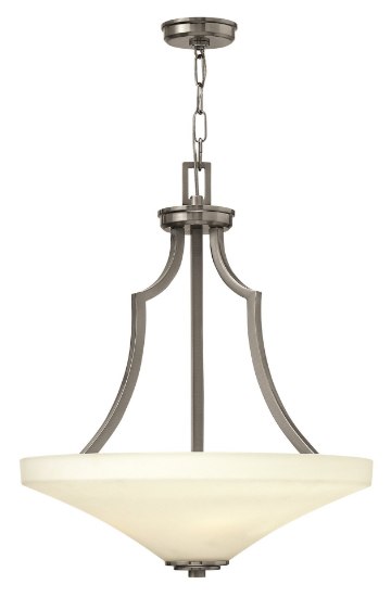 Foto para 100w Foyer Spencer MED Etched Opal Brushed Nickel Inverted Pendant