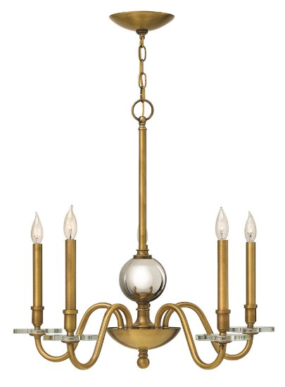 Picture of 60w Chandelier Everly CAND Heritage Brass Single Tier