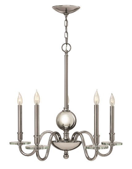 Picture of 60w Chandelier Everly CAND Polished Nickel Single Tier