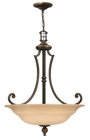 Foto para 75w Foyer Plymouth MED Mocha-Colored Olde Bronze Inverted Pendant