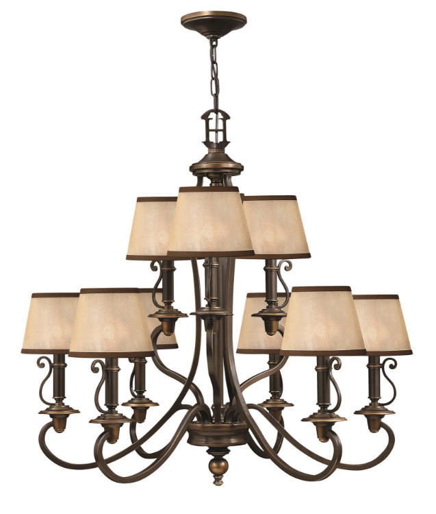 Picture of 60w Chandelier Plymouth CAND Olde Bronze Two Tier Foyer