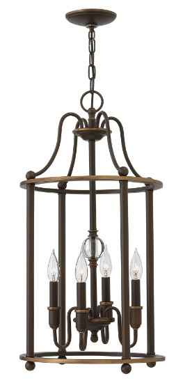 Foto para 60w Chandelier Elaine CAND Light Oiled Bronze Single Tier Foyer